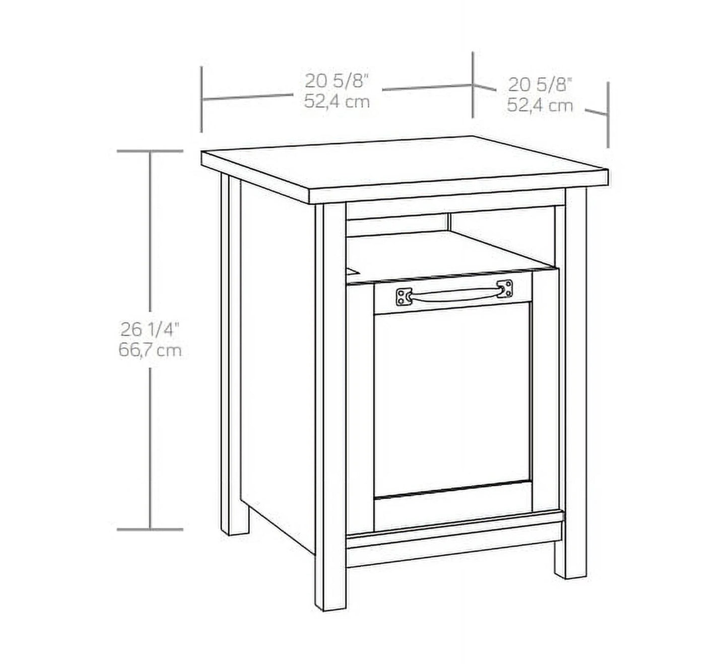 Modern Farmhouse USB Nightstand, Rustic White Finish