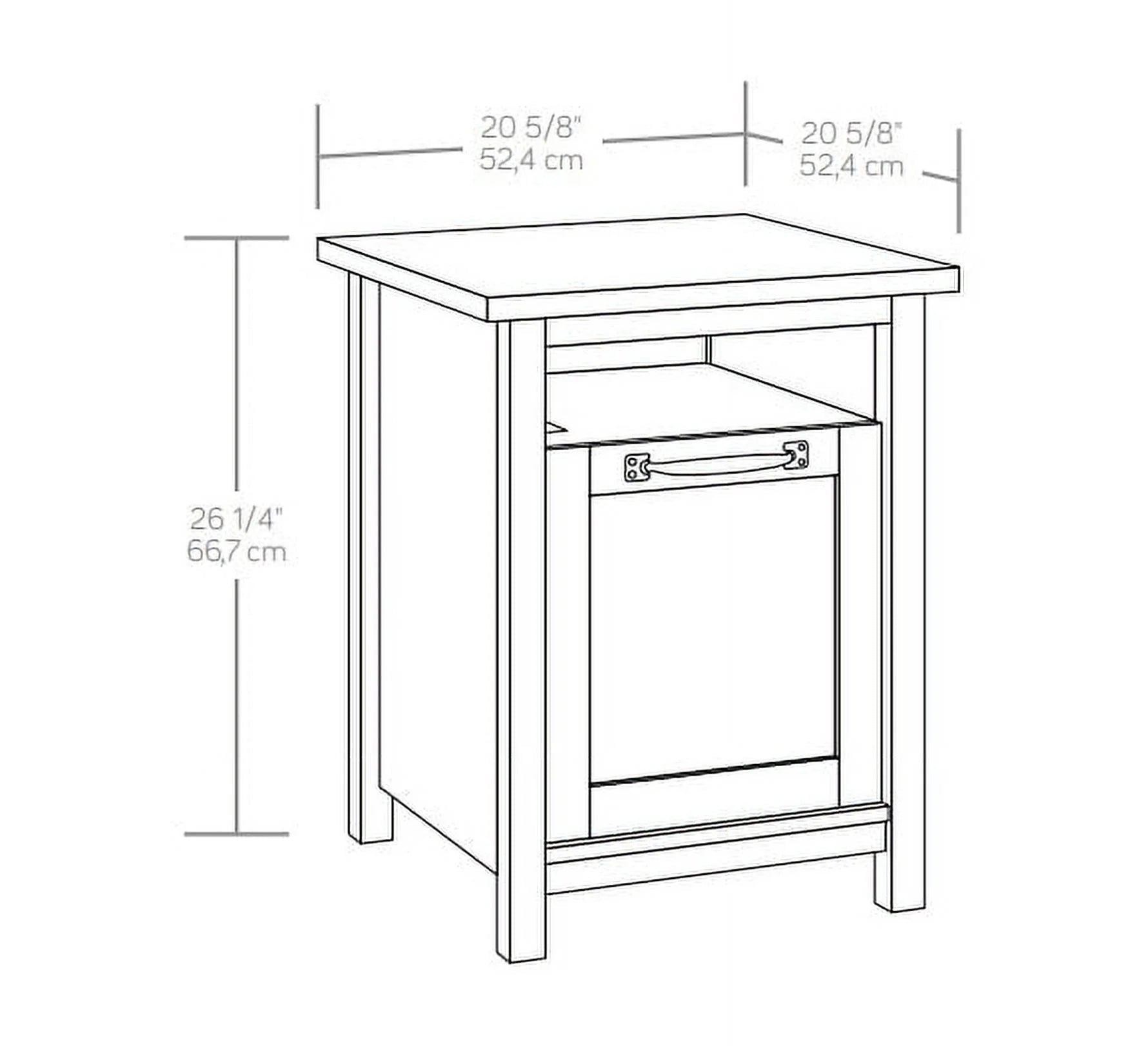 Modern Farmhouse USB Nightstand, Rustic White Finish