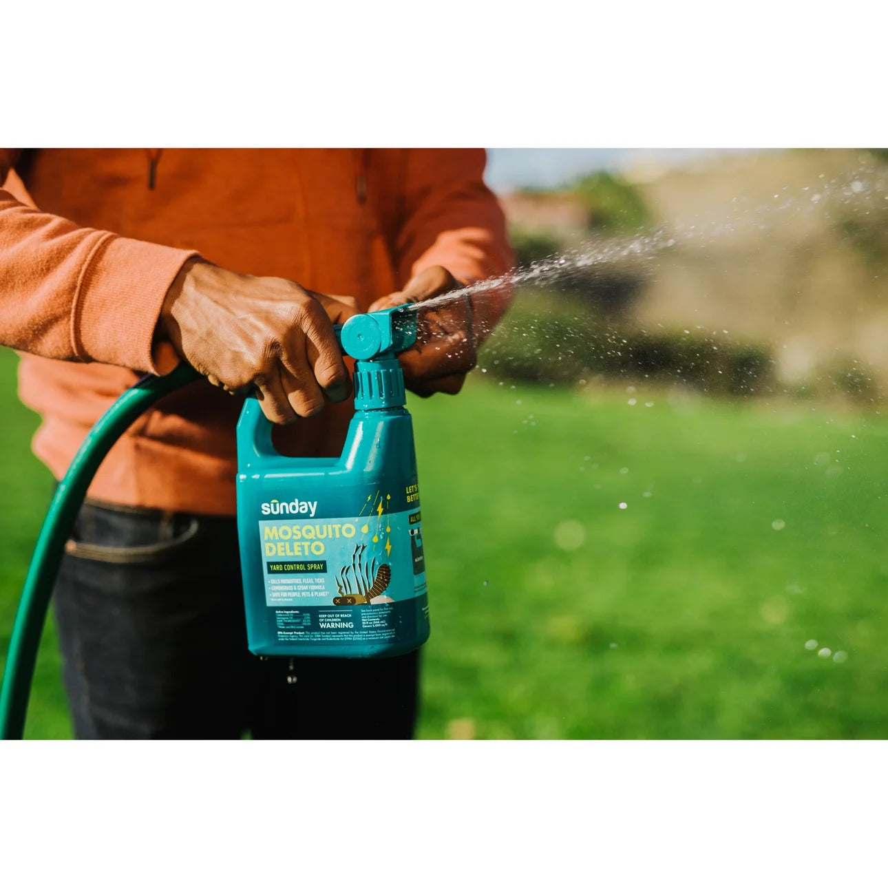 Sunday Mosquito Deleto 5,000 Sq. Ft. Plant-Based Bug Control Spray & Repellent 32 Oz.