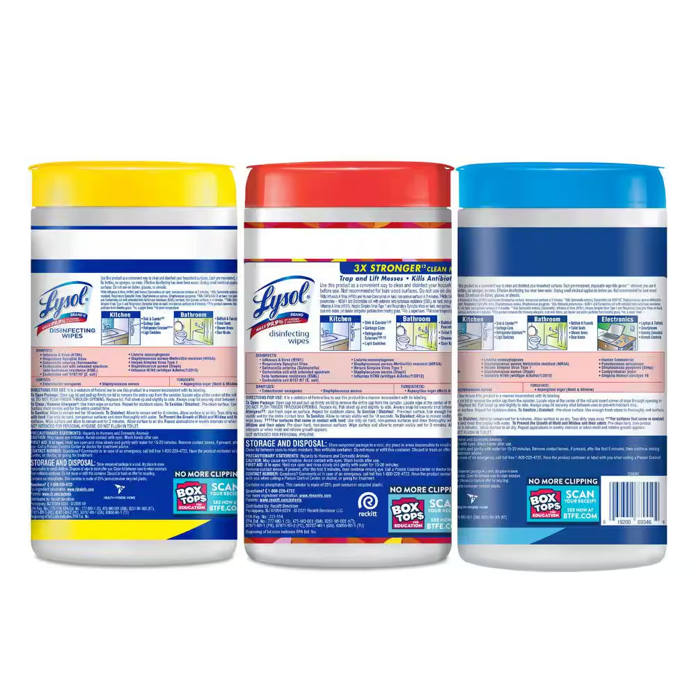 240-Count Lemon Lime, Crisp Linen, & Mango Variety Scent Multi-Surface Disinfecting Wipes(3-Pack)