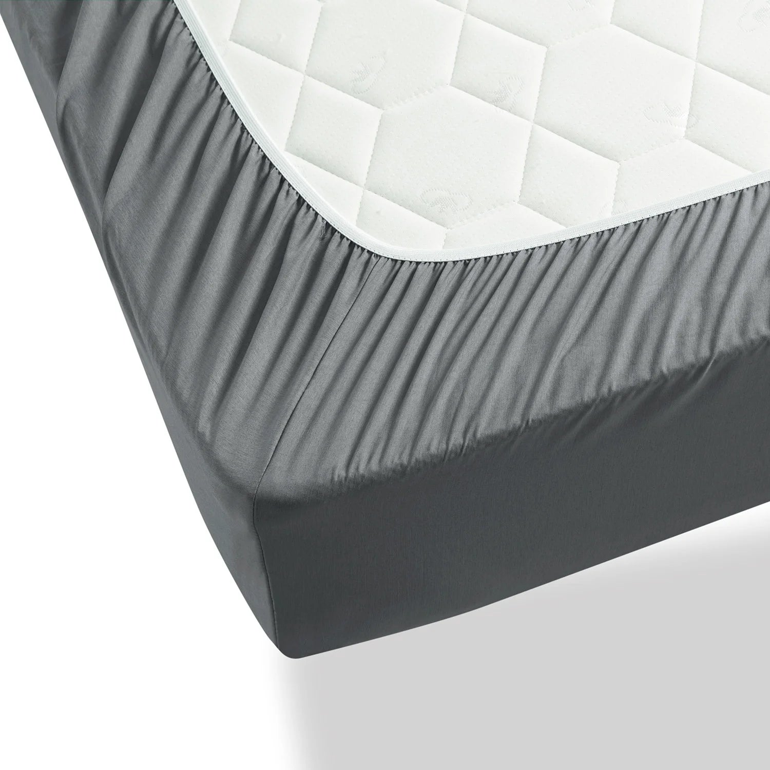 Bed Sheets Set, Deep Pocket Rayon Derived from Bamboo & Microfiber Cooling 4 Piece California King Sheets Sets, Gray