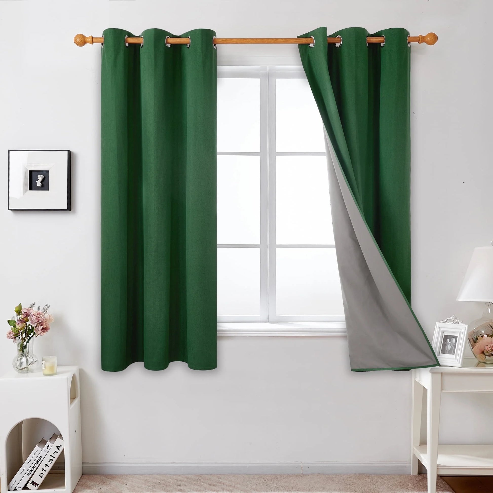 Total Blackout Curtains 2 Panels, Grommet Curtains Total Light Blocking Curtain, Soundproof Curtains for Bedroom (Khaki, 42W X 95L Inch)