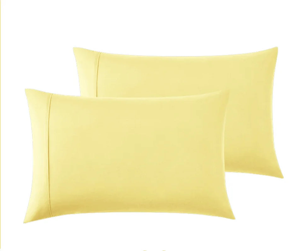 1500 Series Bed Sheets - Extra Soft Microfiber Deep Pocket 4Pc Sheet Set - Pale Yellow, Twin