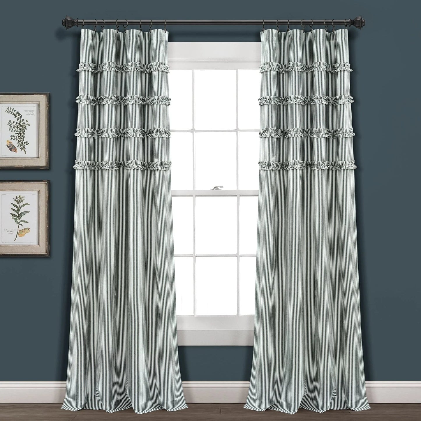 Tucker Stripe Window Curtain Panels - Gray - 84 X 40
