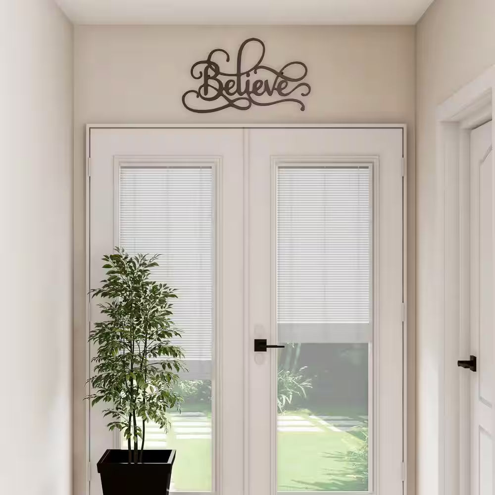"Believe" Metal Cutout Sign