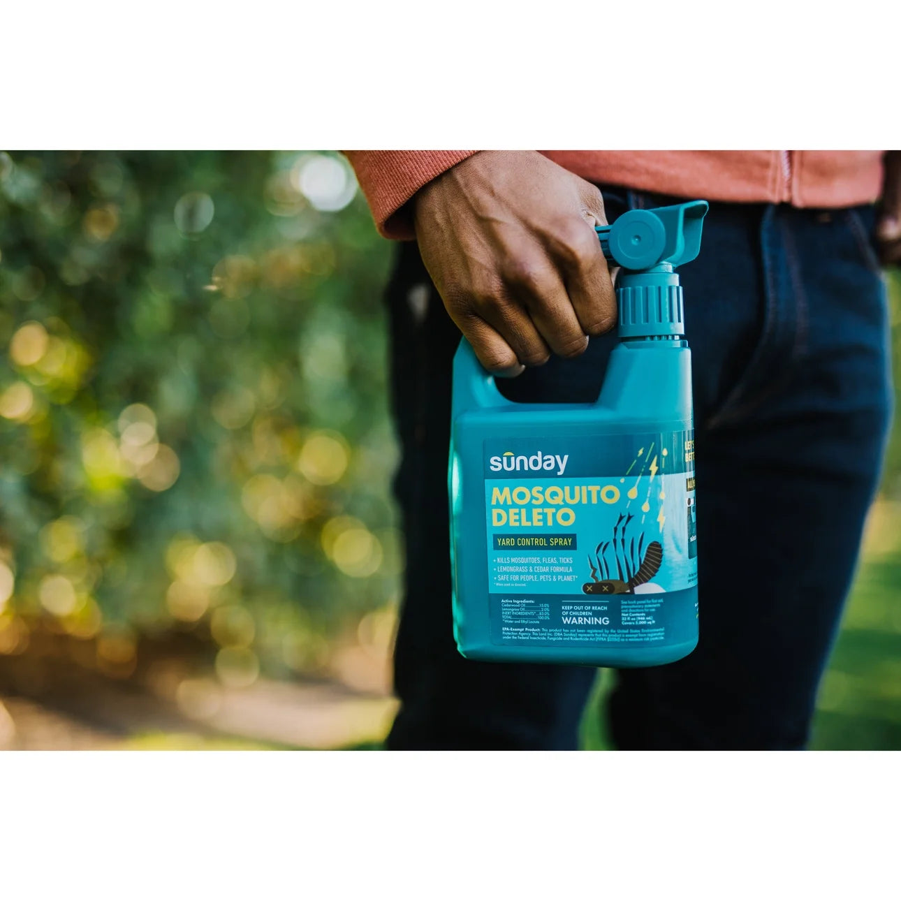 Sunday Mosquito Deleto 5,000 Sq. Ft. Plant-Based Bug Control Spray & Repellent 32 Oz.