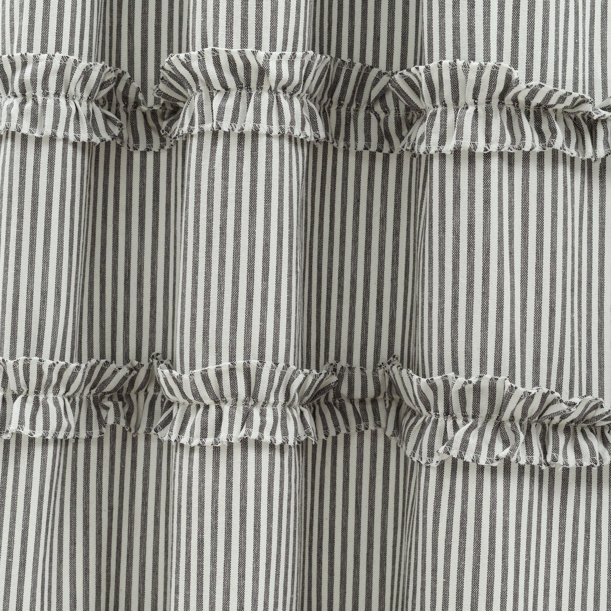 Tucker Stripe Window Curtain Panels - Gray - 84 X 40