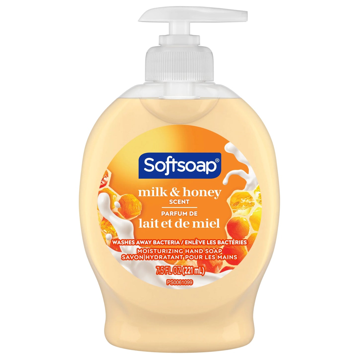 Liquid Hand Soap, Kitchen and Bathroom Hand Soap, Milk and Honey, 7.5 Fluid Ounce