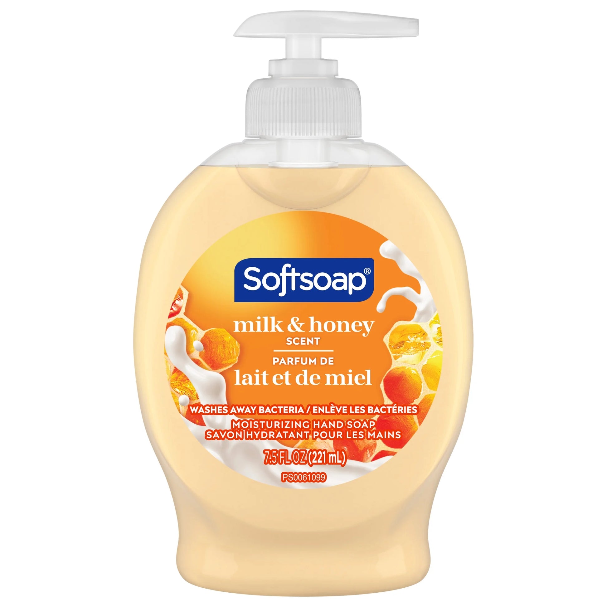 Liquid Hand Soap, Kitchen and Bathroom Hand Soap, Milk and Honey, 7.5 Fluid Ounce