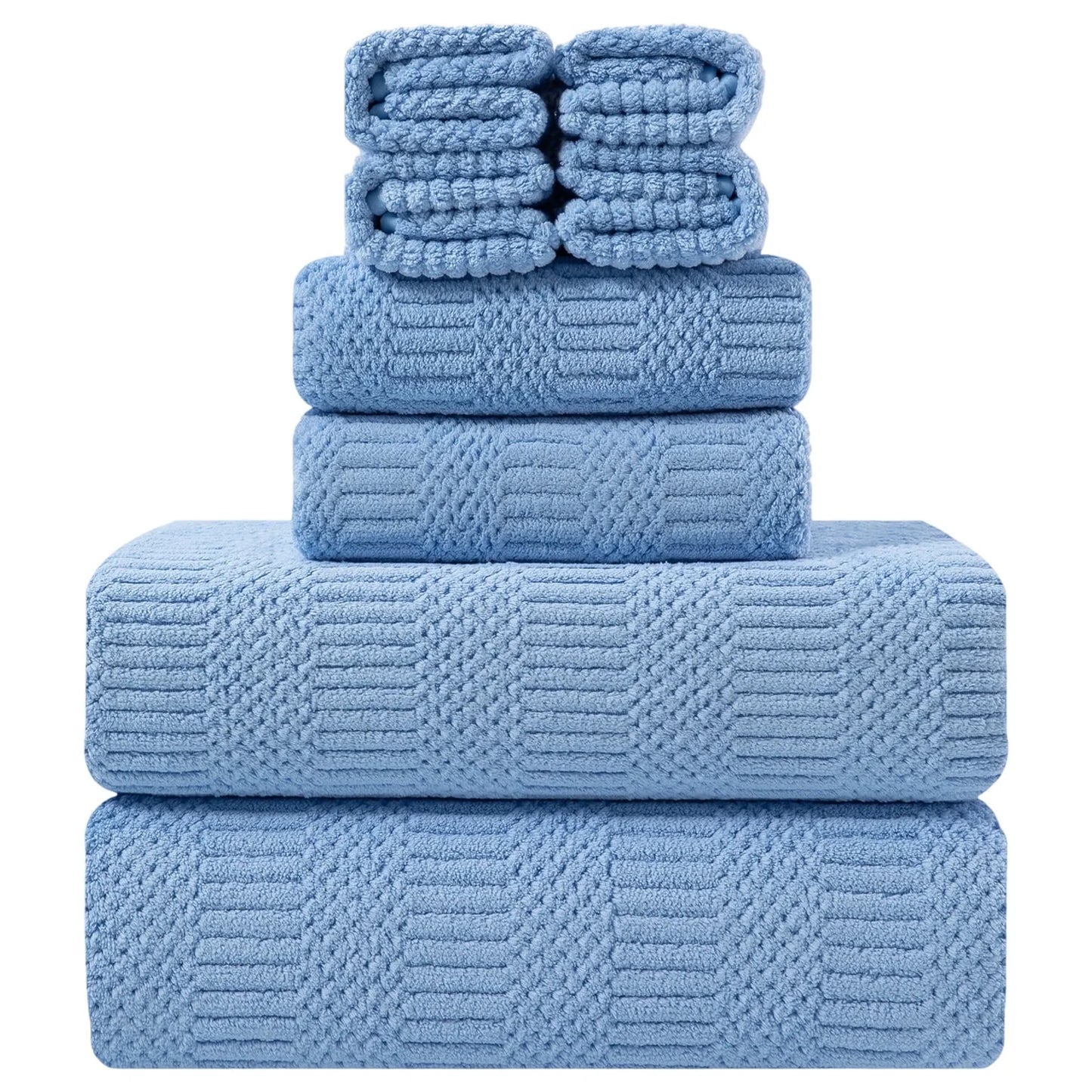 Bathroom Towel Set Dark Gray 4-Piece 700GSM Ultra Microfiber Bath Towel Set for Adult, Child and Senior