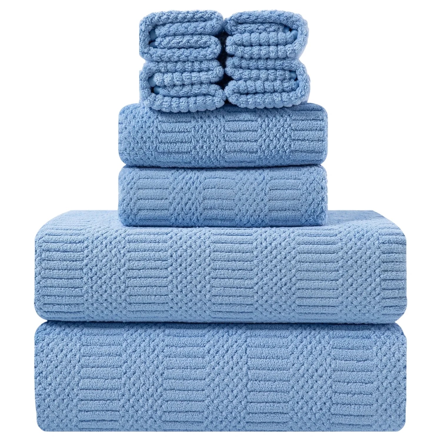 Bathroom Towel Set Dark Gray 4-Piece 700GSM Ultra Microfiber Bath Towel Set for Adult, Child and Senior