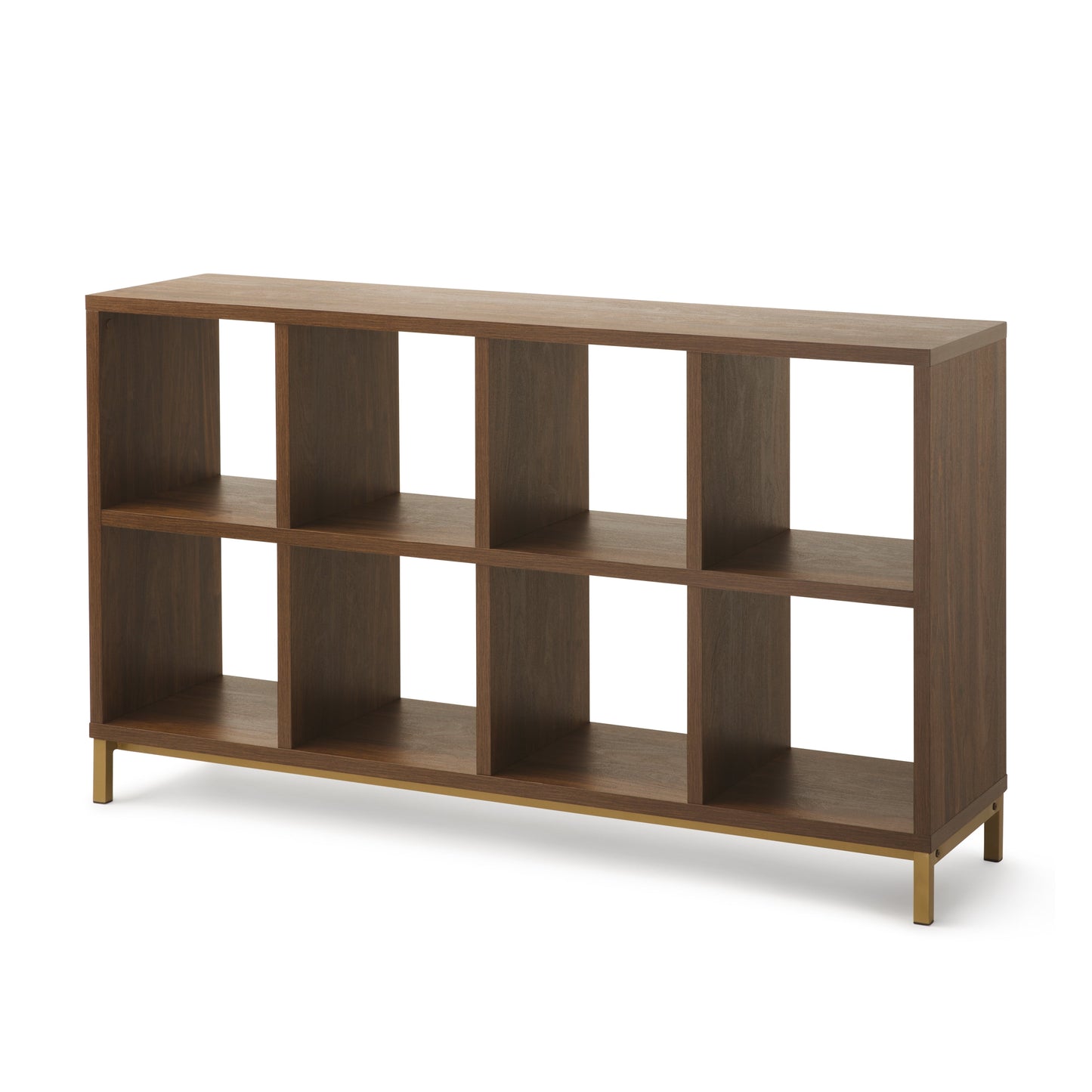 8-Cube Organizer with Metal Base, Vintage Walnut
