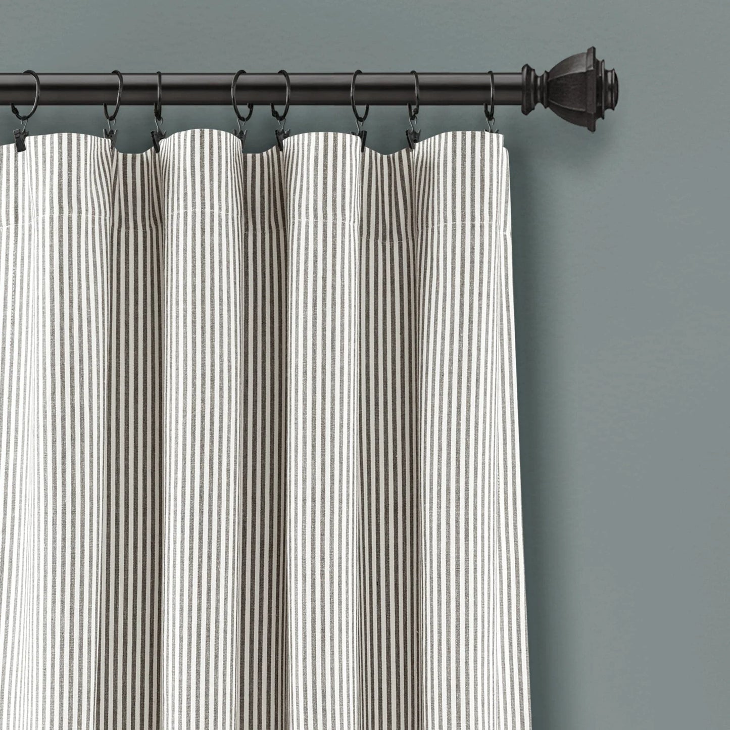 Tucker Stripe Window Curtain Panels - Gray - 84 X 40