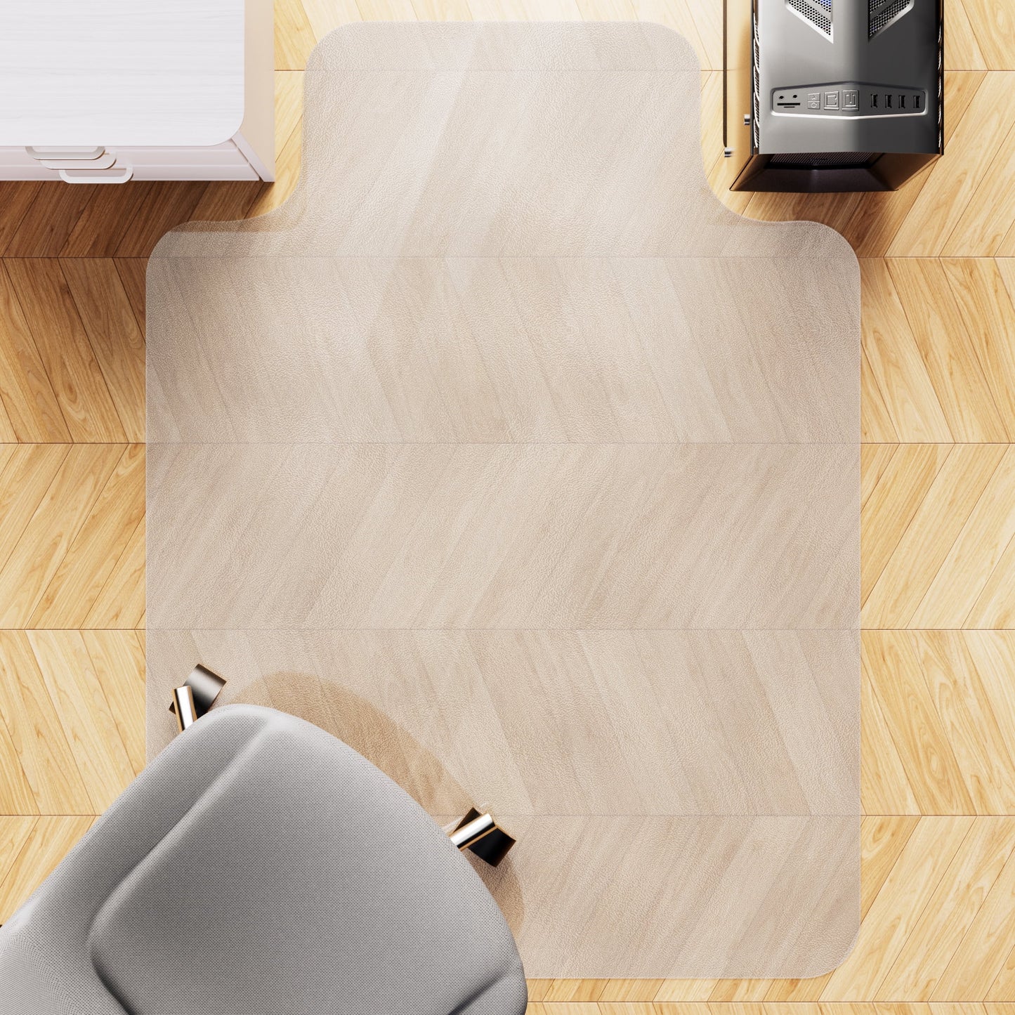 Chair Mat for Hardwood Floor,  48"×36" PVC Computer Chair Mat, Office Floor Protector for Rolling Chair, Clear