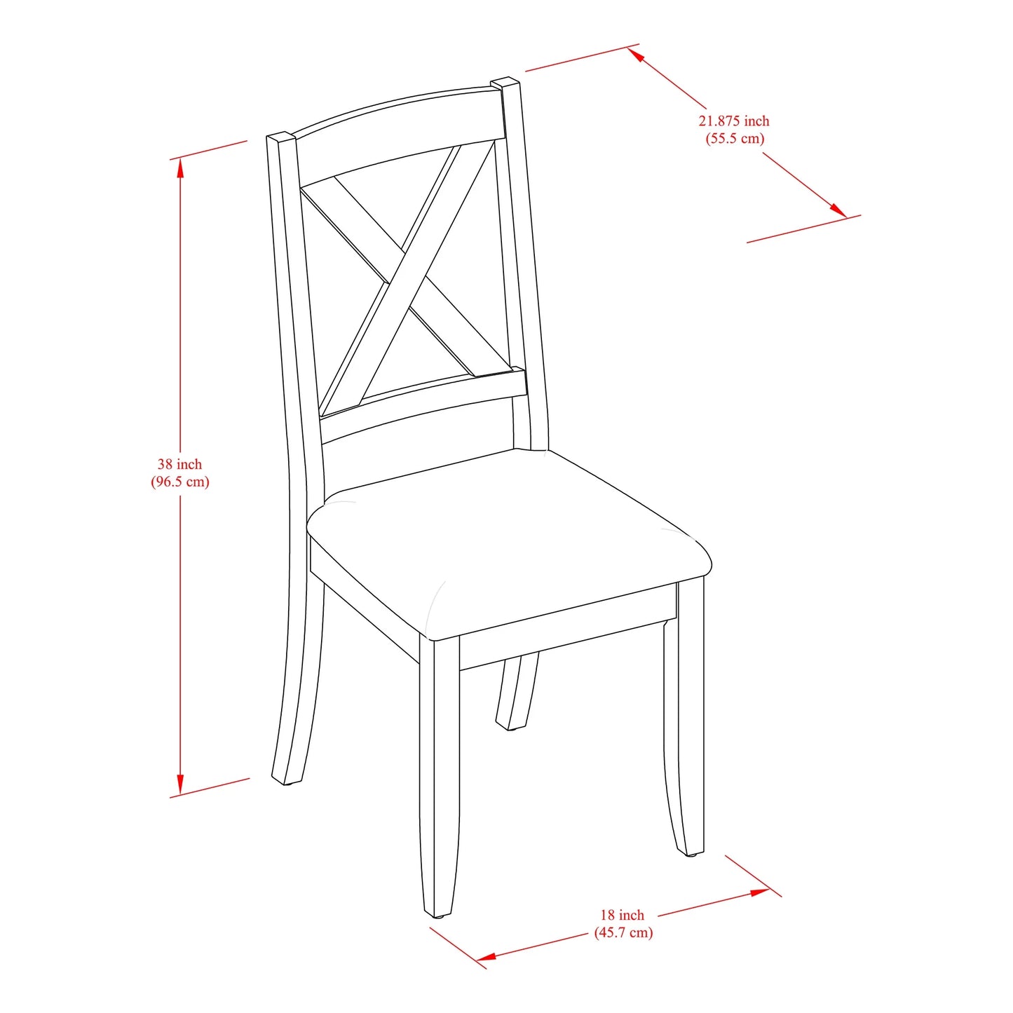 Maddox Crossing Dining Chair, Set of 2, Brown