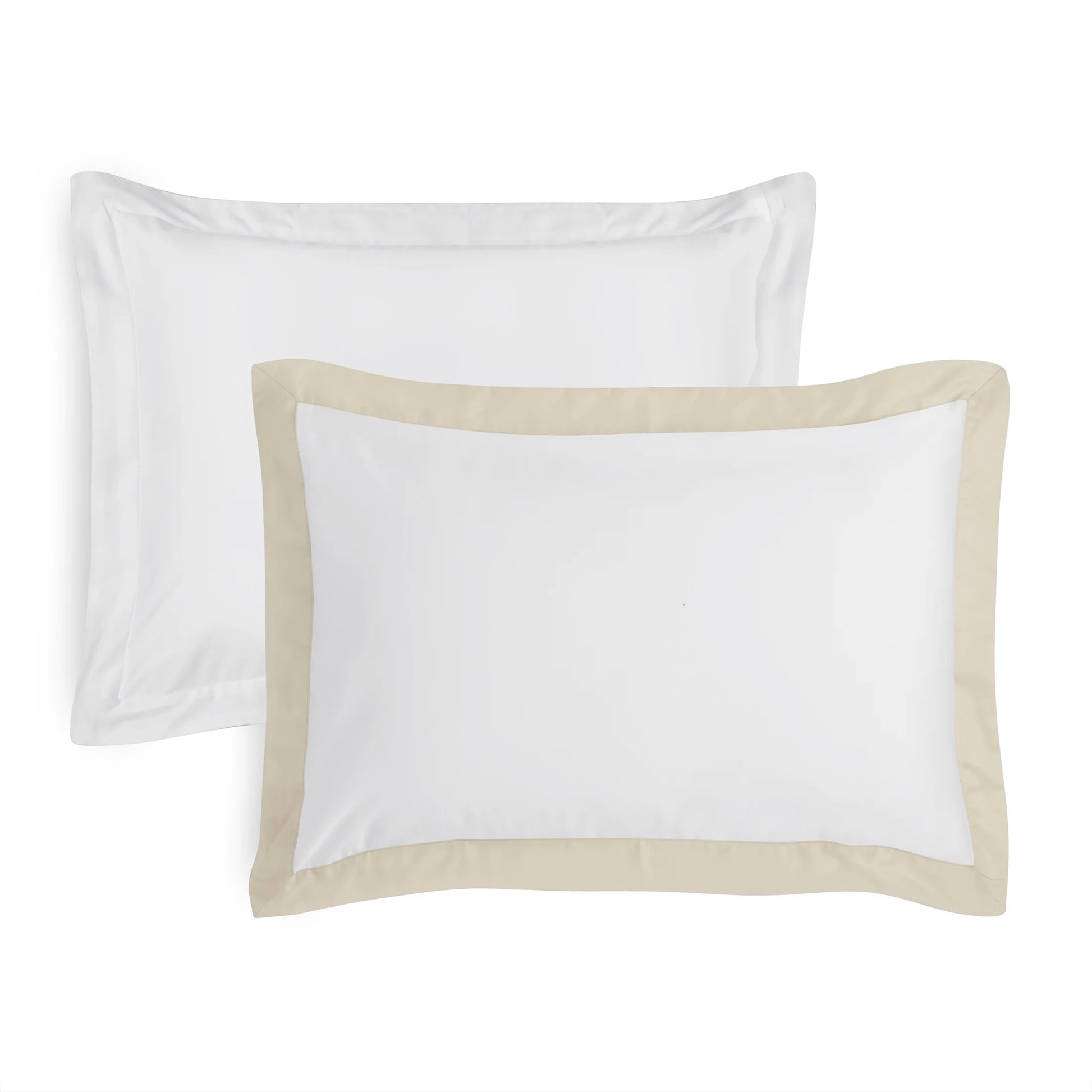3-Piece Beige/White Egyptian Cotton-Rich Blend Luxury Comforter Set, King