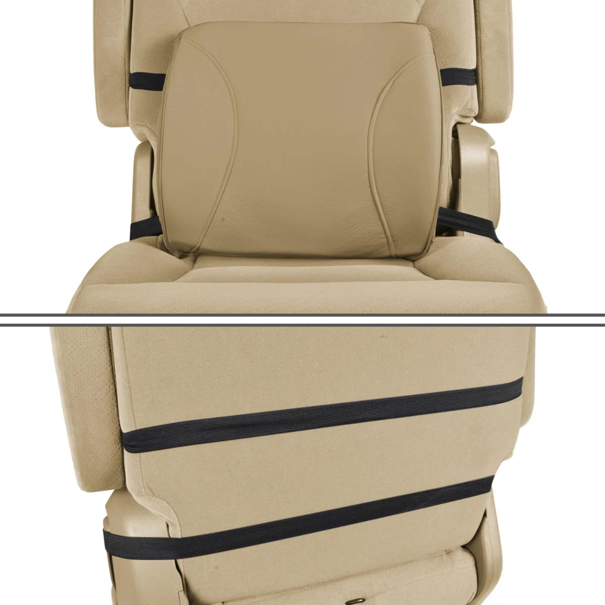 BS-300-BG Lumbar Back Support, Portable Orthopedic Back Support Memory Foam