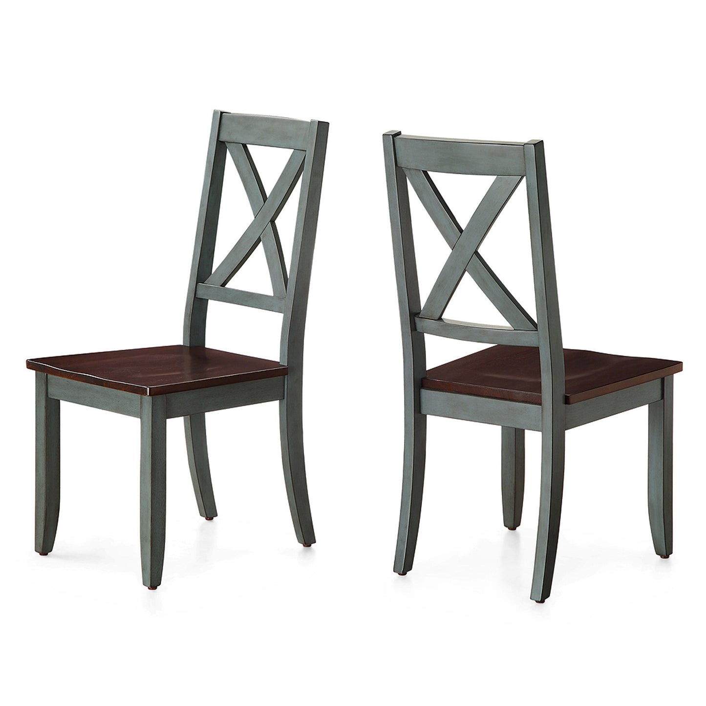 Maddox Crossing Dining Chairs, Set of 2, Dark Seafoam Finish