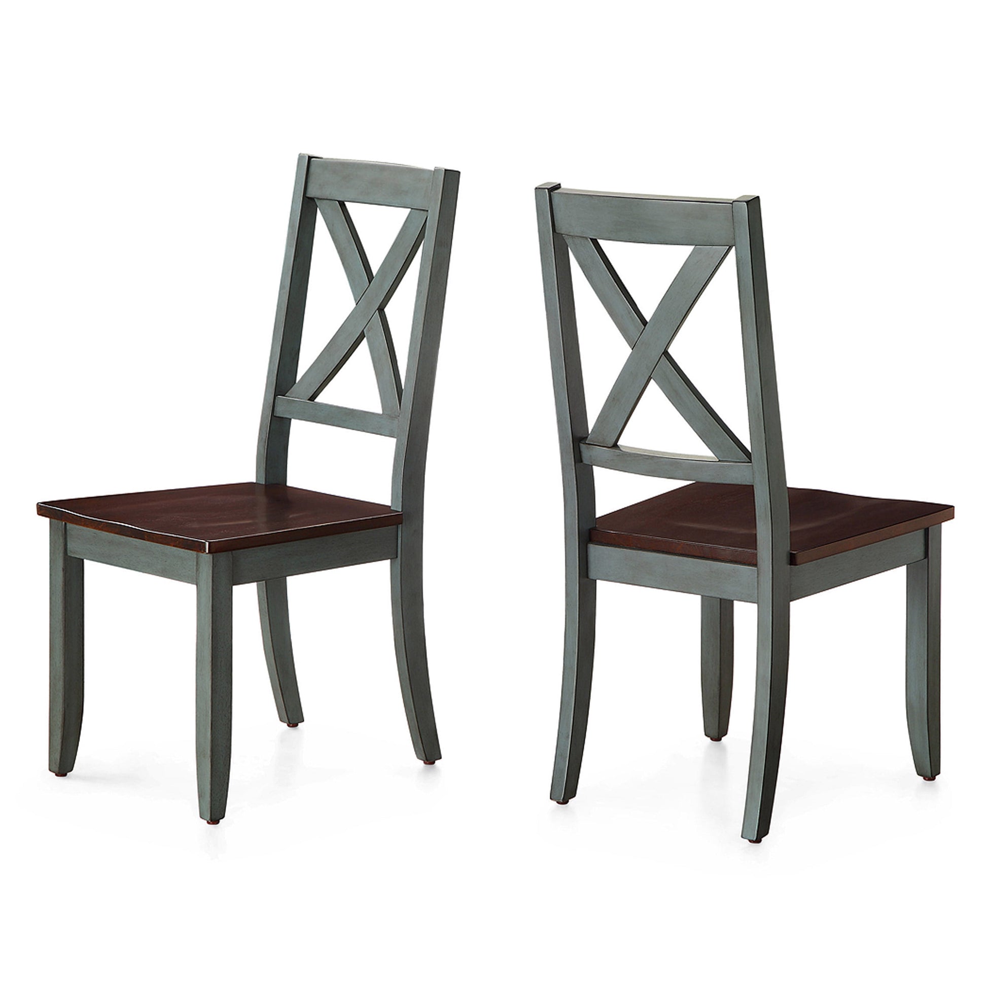Maddox Crossing Dining Chairs, Set of 2, Dark Seafoam Finish