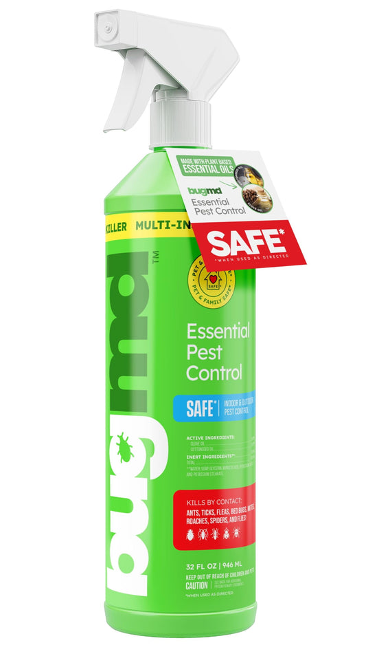 32 Oz Ant Killer & Bug Spray - Roach and Cockroach Killer Indoor, Spider and Flea Spray for Home, Fly and Insect Defense, Natural, Safe with Essential Oils, Plant-Powered, Pest Control