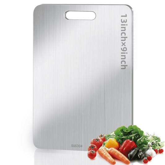 Titanium Cutting Board,Stainless Steel Cutting Boards for Kitchen,Double-Sided Food Grade Cutting Board,Cutting Meat,Cheese,Vegetable,Fruit