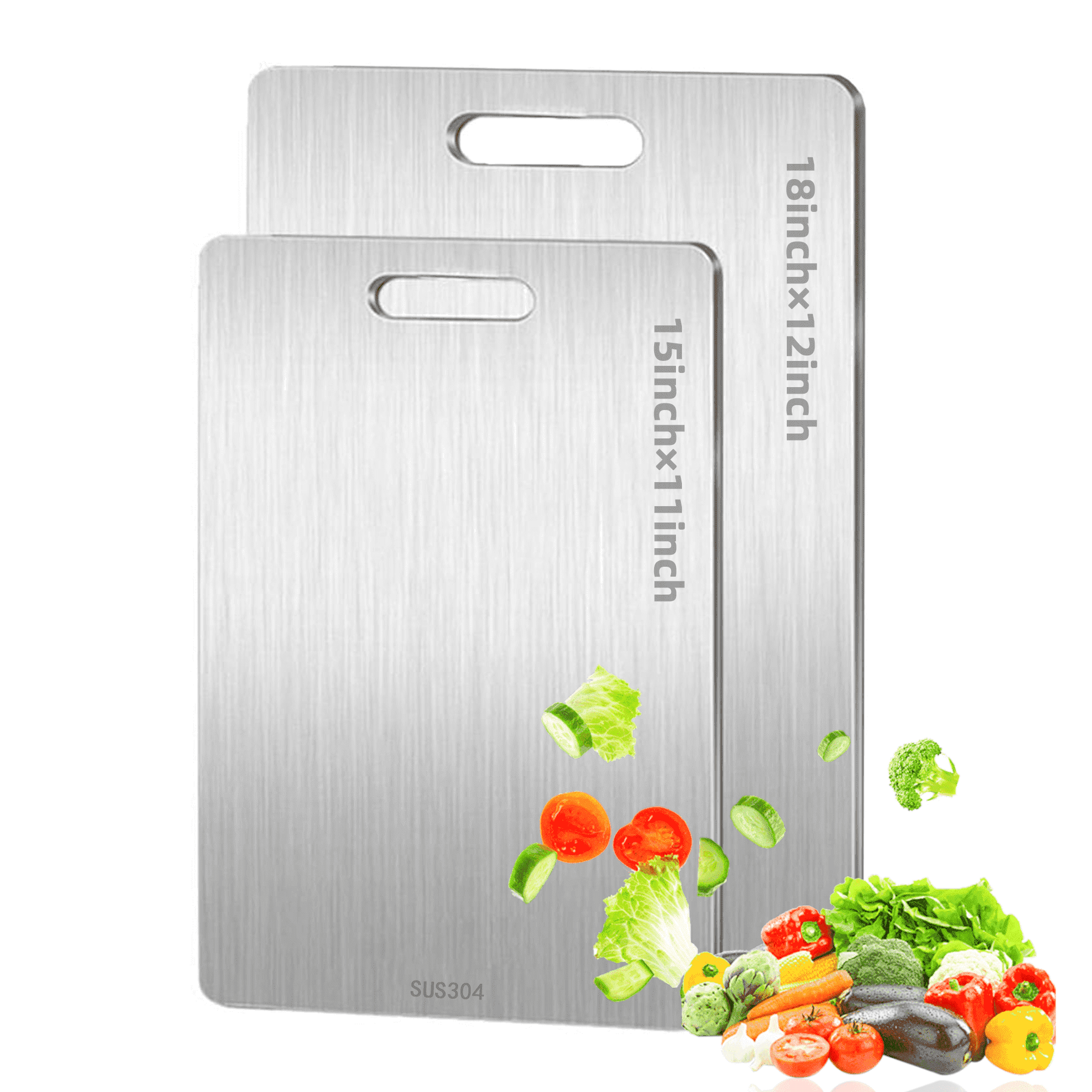Titanium Cutting Board,Stainless Steel Cutting Boards for Kitchen,Double-Sided Food Grade Cutting Board,Cutting Meat,Cheese,Vegetable,Fruit