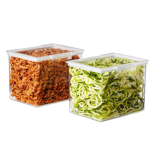 XL Canisters Clear Plastic Food Storage Containers, Pack of 2