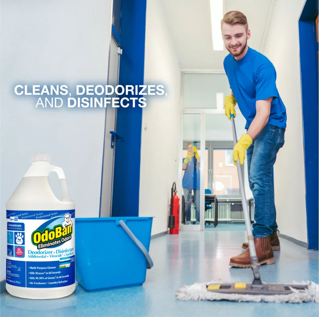 Professional Cleaning Odor Eliminator and Disinfectant, Fresh Linen, 1 Gallon Concentrate 2-Pack