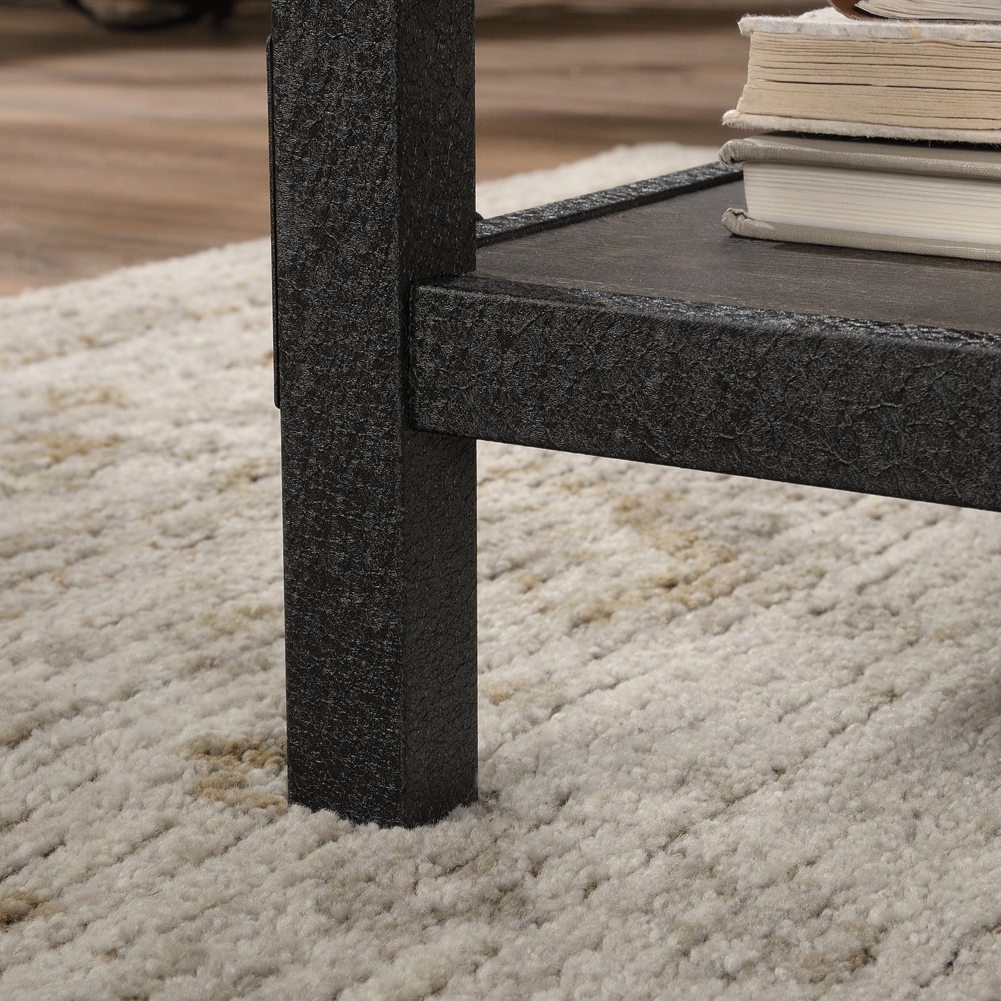 Steel River Pedestal Desk, Carbon Oak Finish