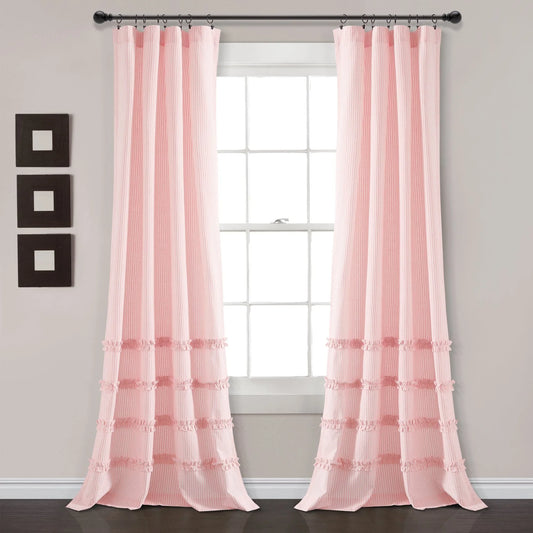 Tucker Stripe Window Curtain Panels - Gray - 84 X 40
