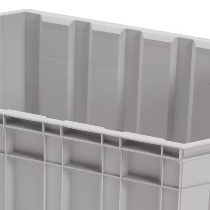 Grey Heavy Duty Stackable Tote Medium 8.5 -Gallons ( 34 -Quarts ) 