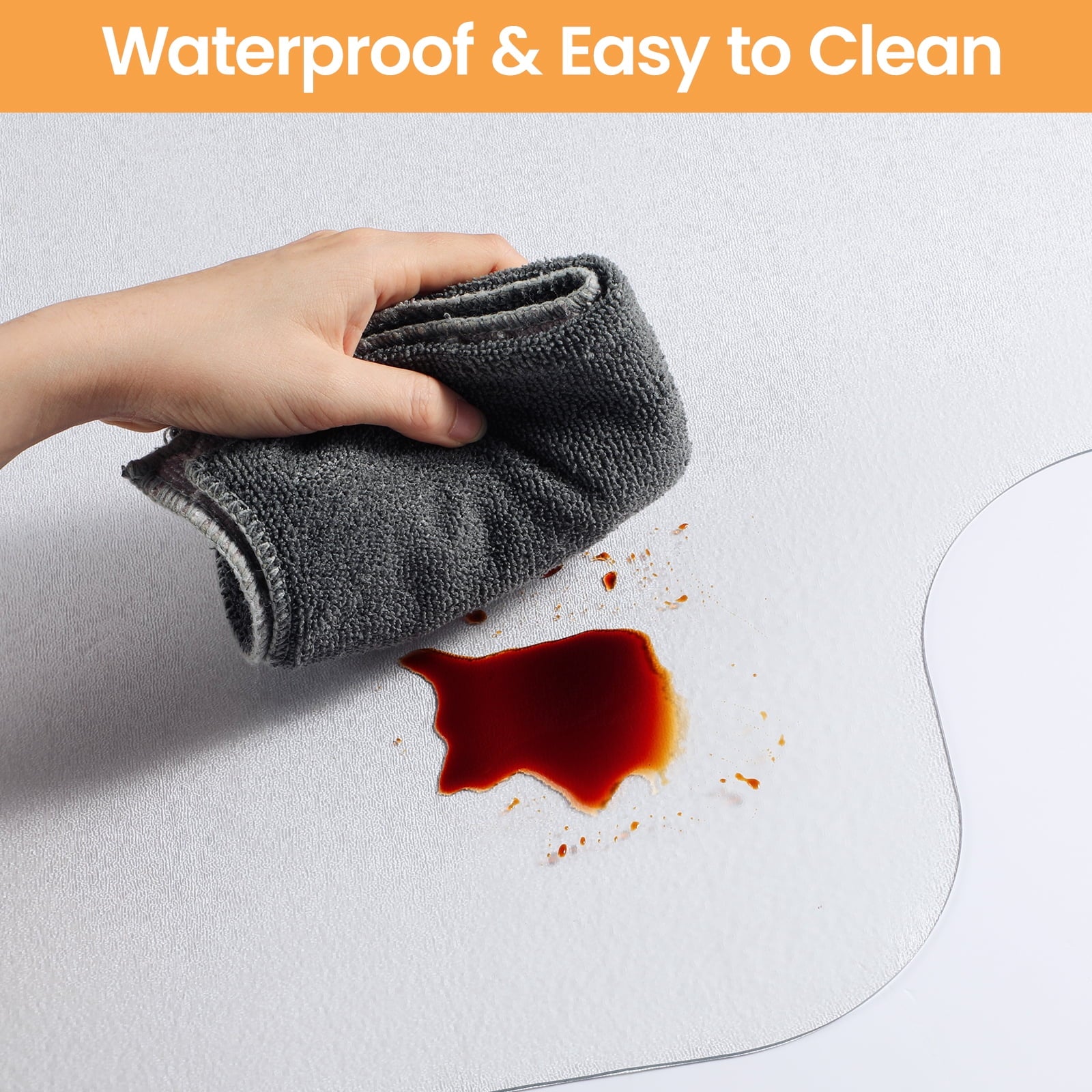 Chair Mat for Hardwood Floor,  48"×36" PVC Computer Chair Mat, Office Floor Protector for Rolling Chair, Clear