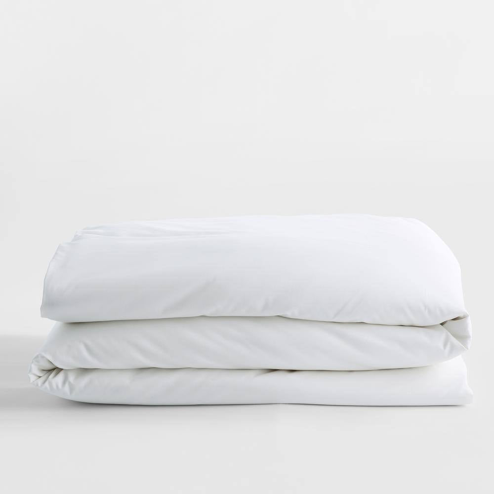 Legends Hotel White 450-Thread Count Wrinkle-Free Supima Cotton Sateen Twin Duvet Cover