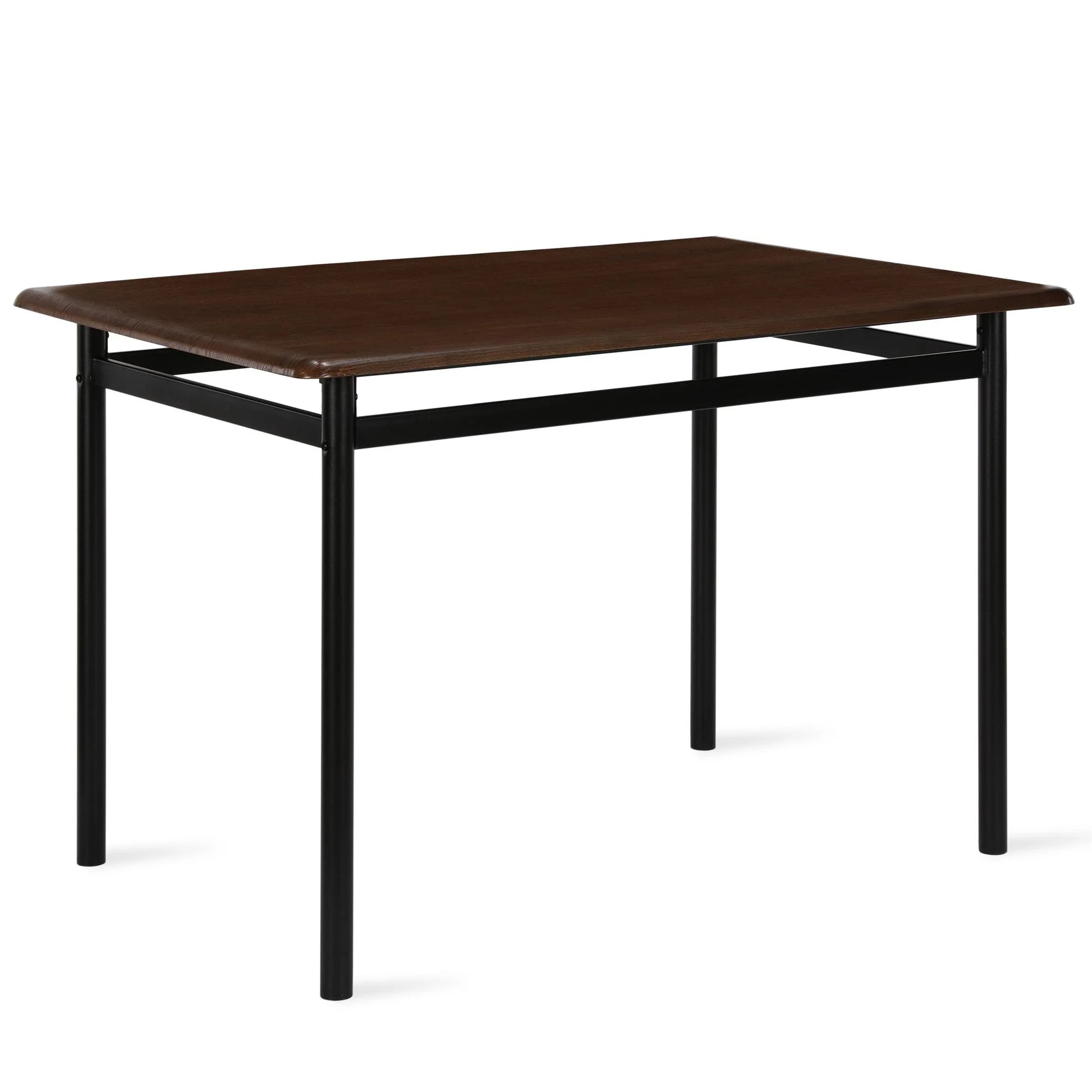 5-Piece Wood & Metal Dining Room Set, Seats 4, Canyon Walnut & Black