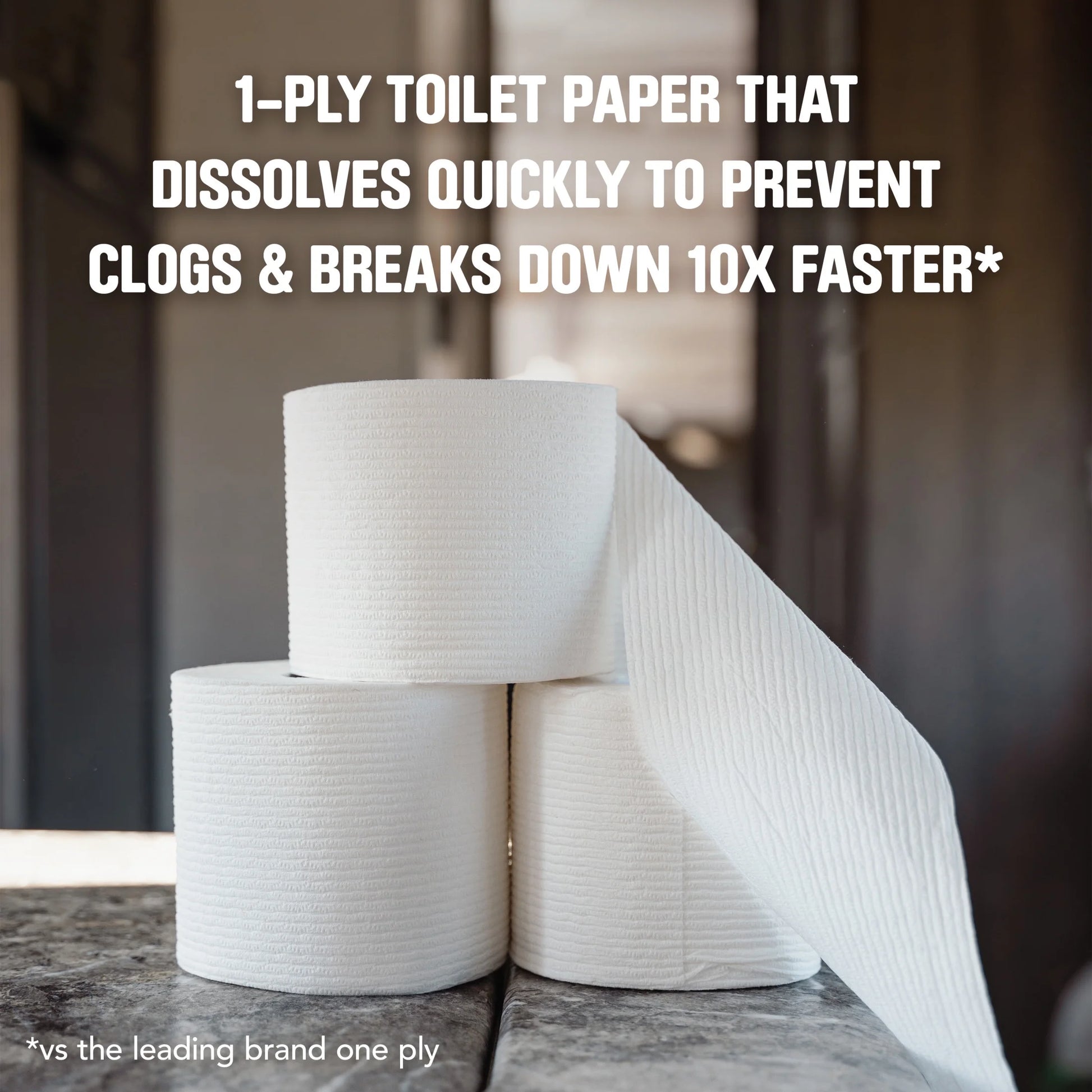 Rapid-Dissolving Toilet Paper for Rvs & Boats, 8 Double Rolls