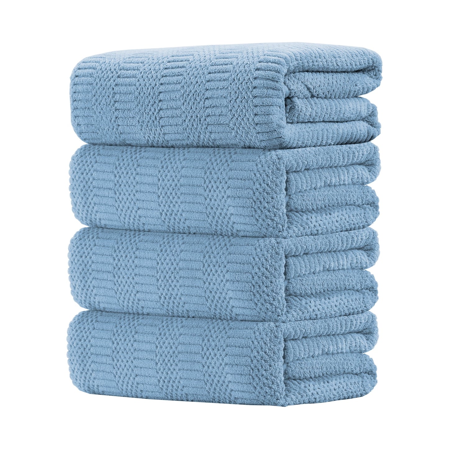 Bathroom Towel Set Dark Gray 4-Piece 700GSM Ultra Microfiber Bath Towel Set for Adult, Child and Senior
