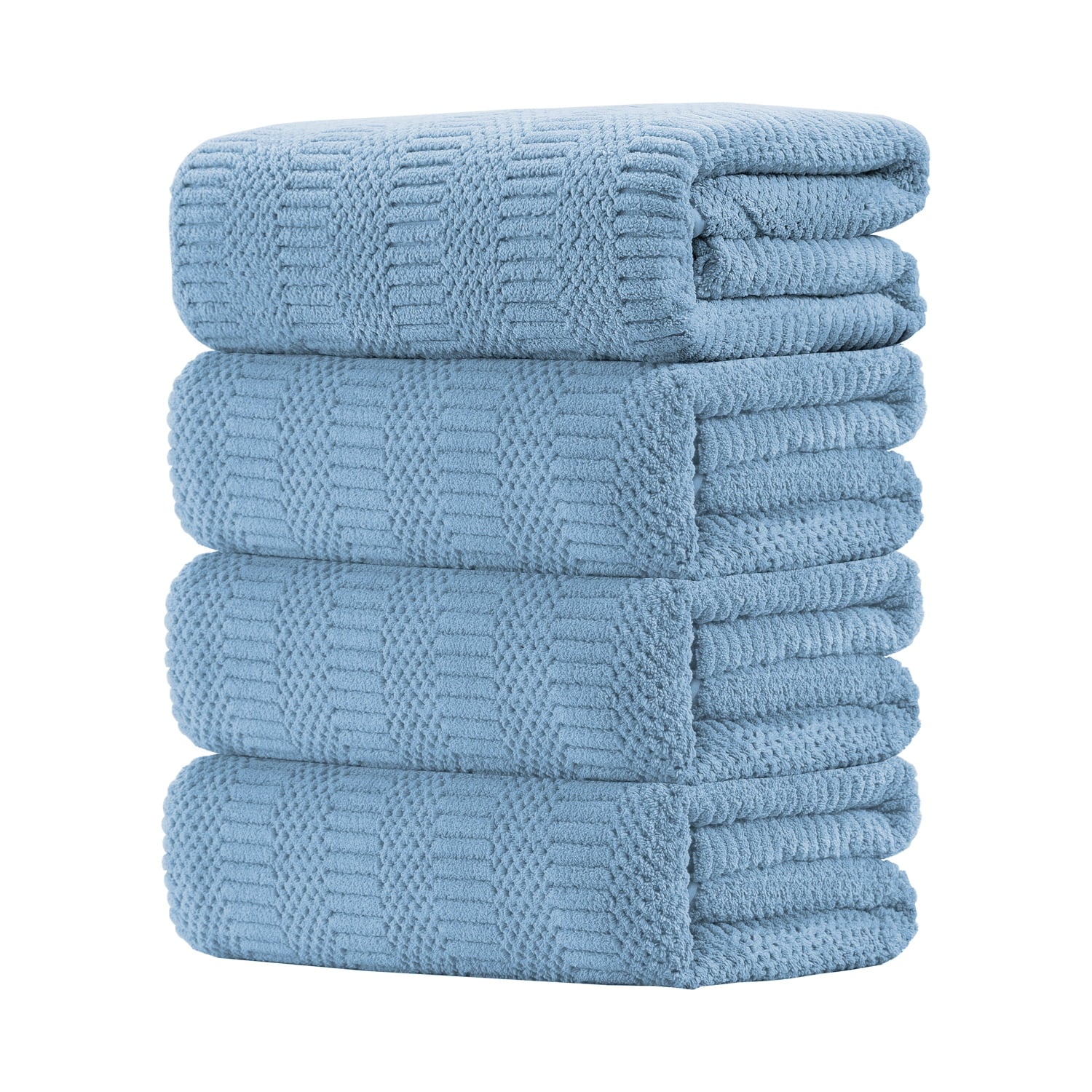 Bathroom Towel Set Dark Gray 4-Piece 700GSM Ultra Microfiber Bath Towel Set for Adult, Child and Senior