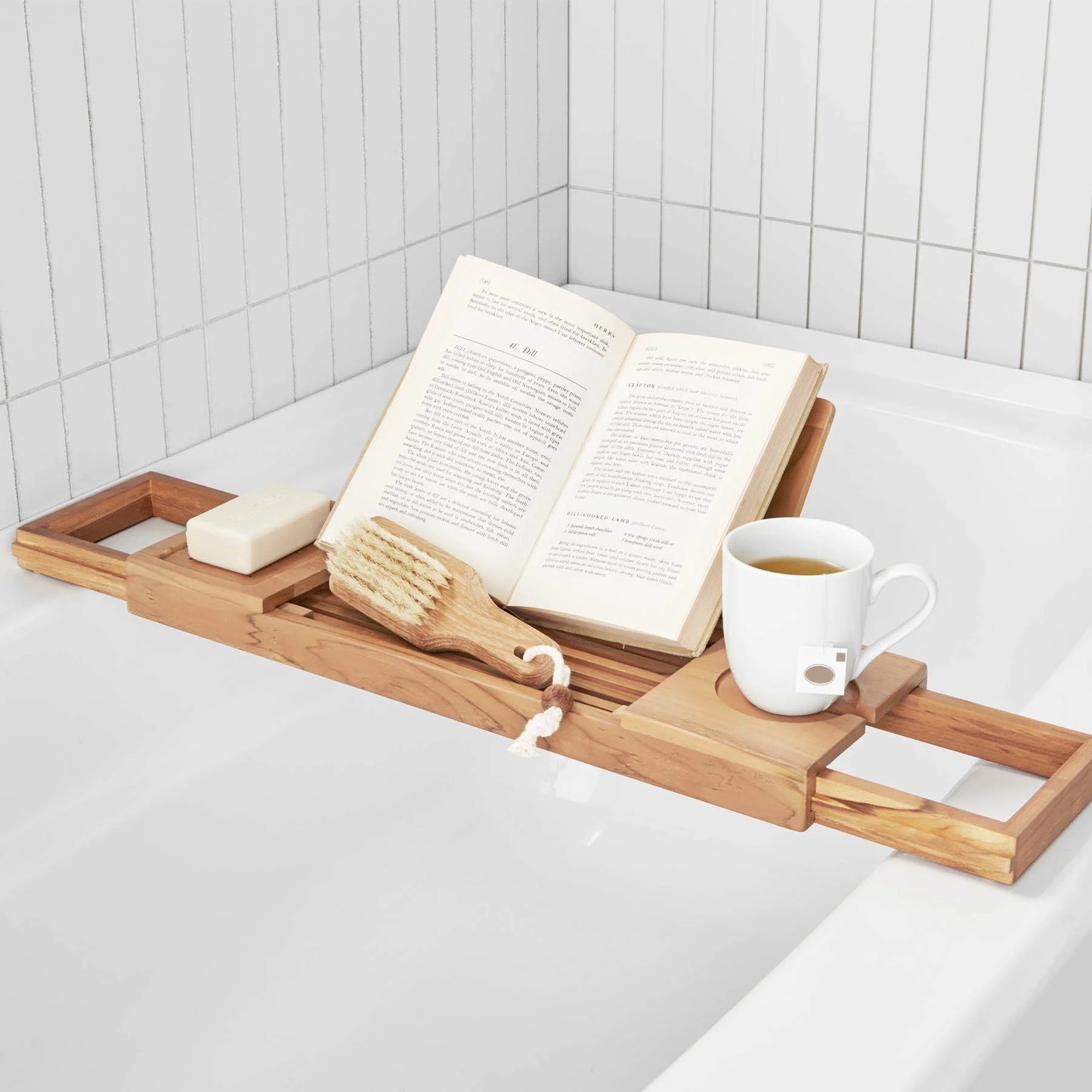 Bamboo Tub Tray Caddy