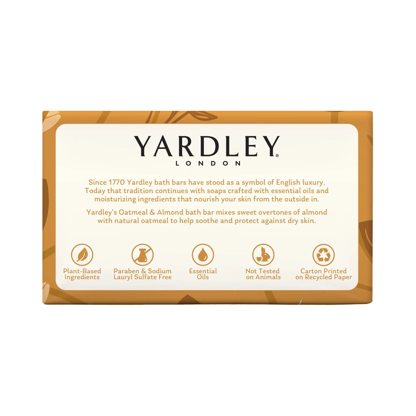 (Pack of 3)  Oatmeal & Almond Nourishing Bath Bar Soap, for All Skin Types, 4 Oz Bar