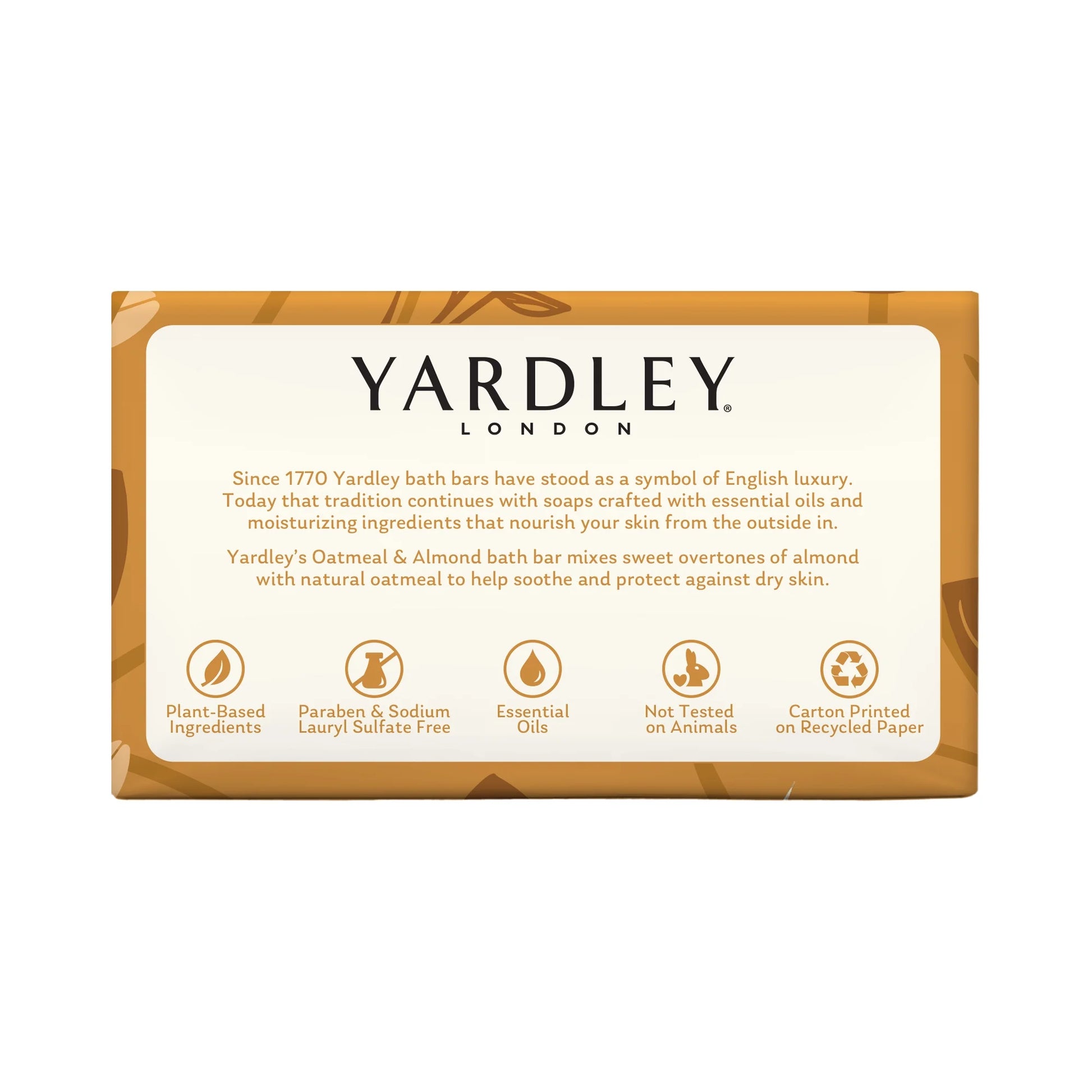 (Pack of 3)  Oatmeal & Almond Nourishing Bath Bar Soap, for All Skin Types, 4 Oz Bar