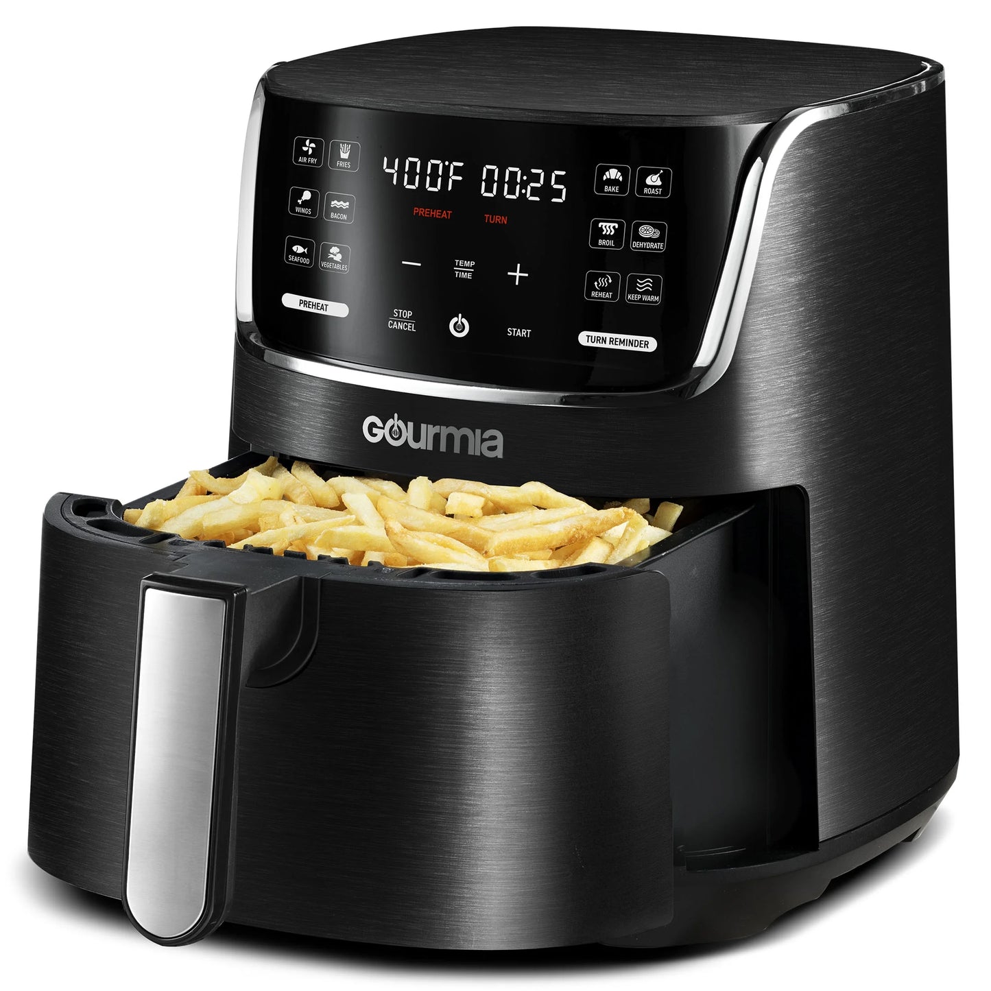 New  1300W 4-Quart Digital Air Fryer, 12 One-Touch Presets, Black