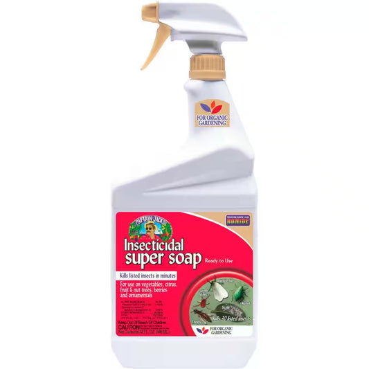 Captain Jack'S Insecticidal Super Soap, 32 Oz for Organic Gardening and Outdoor Plants