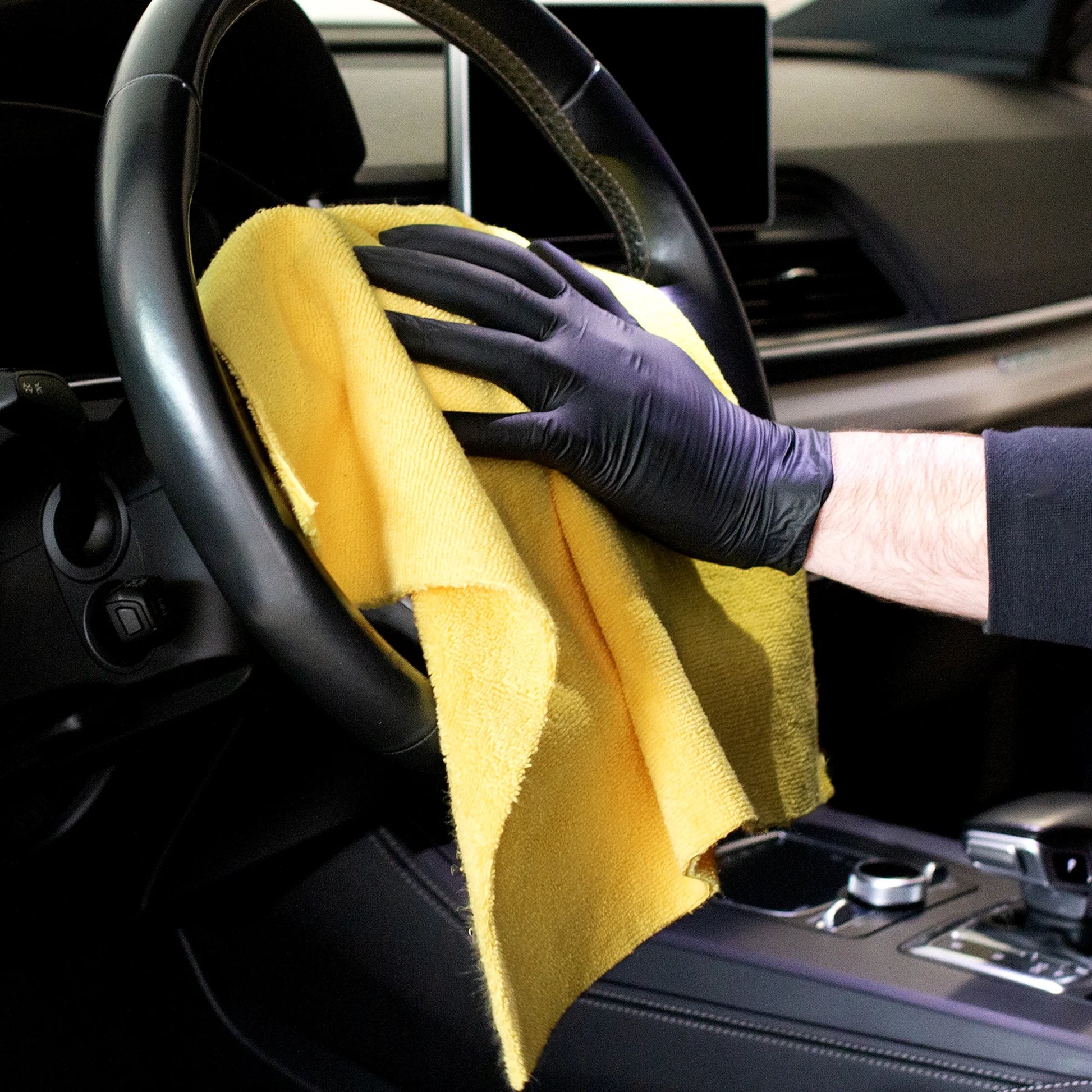 Heavy Duty Multi-Purpose Microfiber Detailing Towel, Dust Cloth, 40 Pack, Yellow
