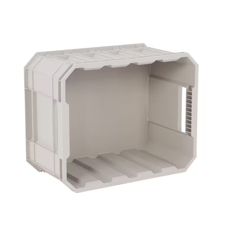 Grey Heavy Duty Stackable Tote Medium 8.5 -Gallons ( 34 -Quarts ) 