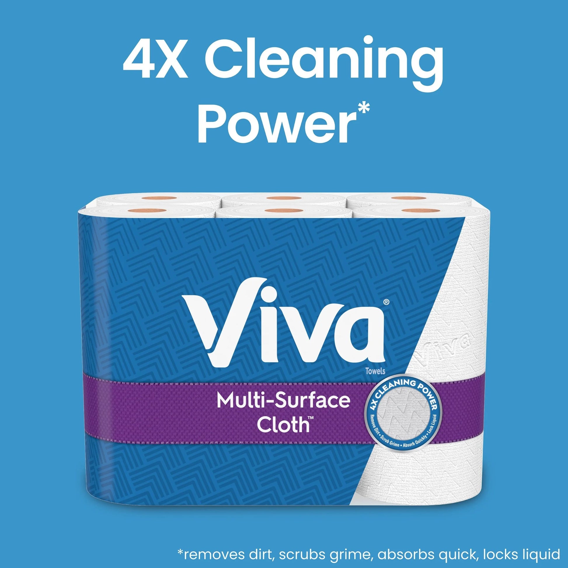 Multi-Surface Cloth Paper Towels, 6 Double Rolls