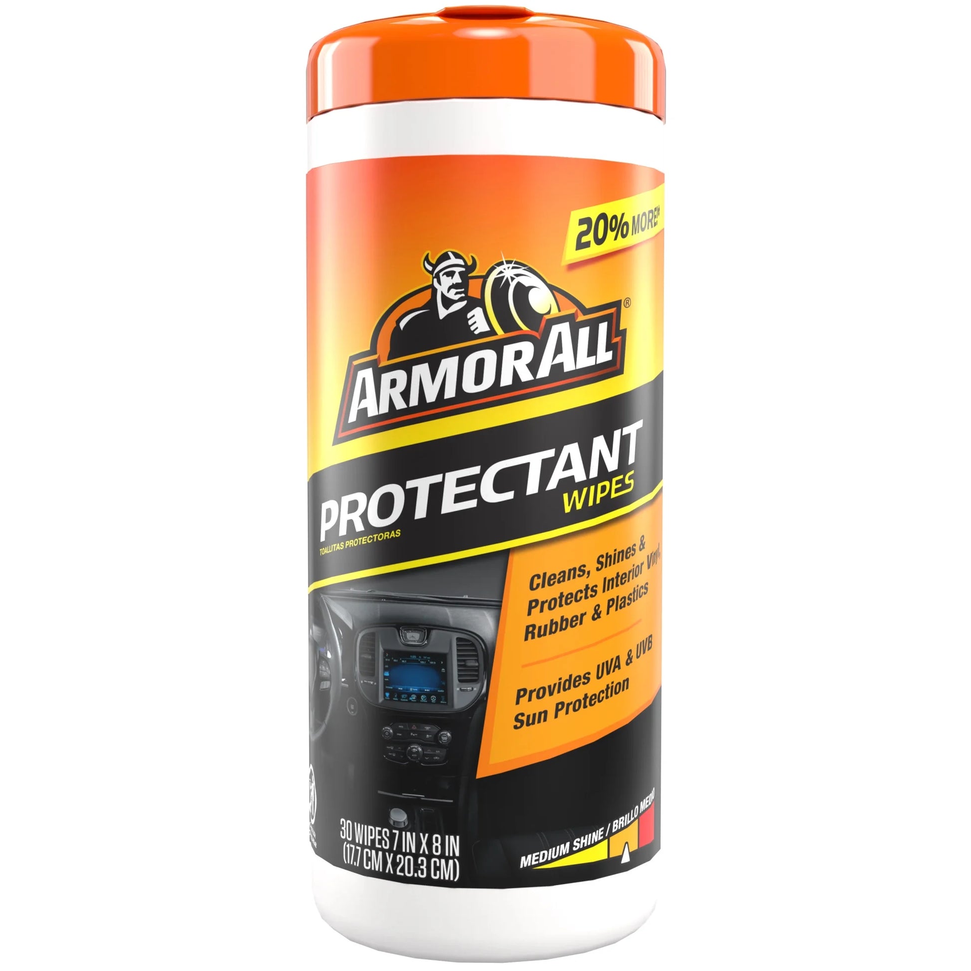(2 Pack)  Car Interior Protectant Wipes, 30 Count