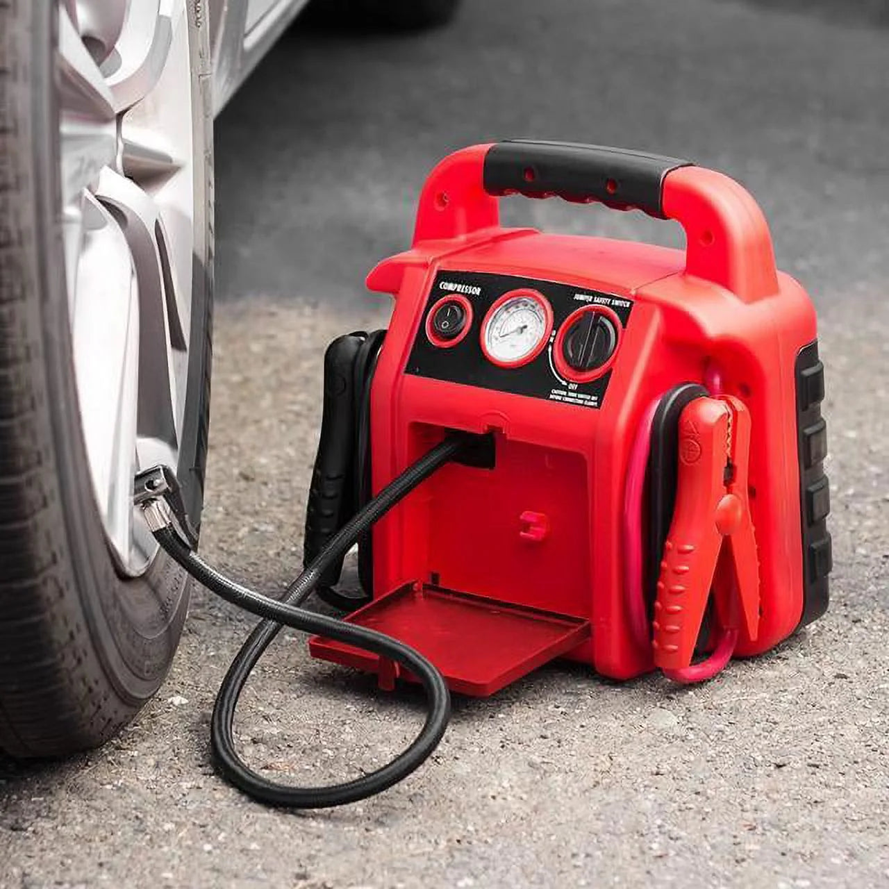 Jumpboost V6 Air Automotive Jump Starters with Air Compressor and LED Worklight, 12.5 Lbs