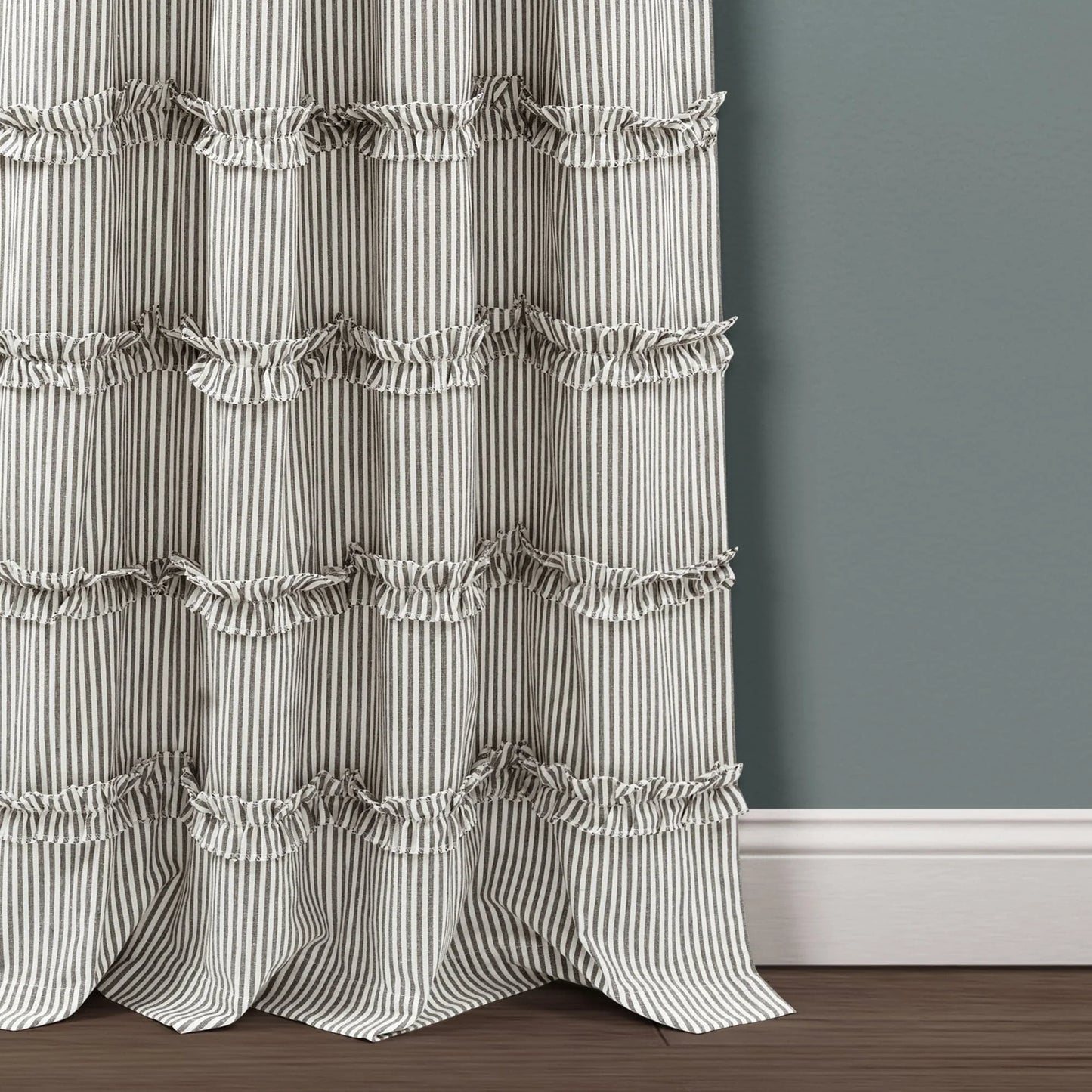 Tucker Stripe Window Curtain Panels - Gray - 84 X 40