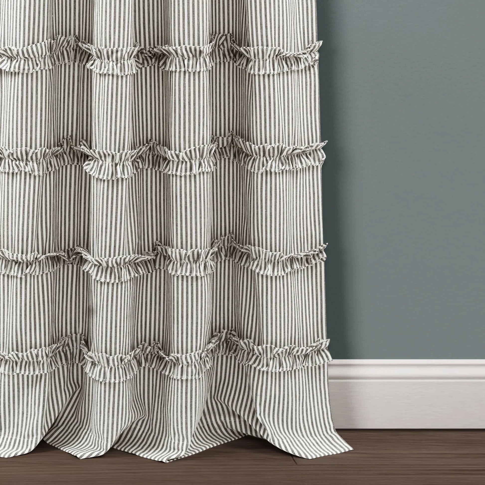 Tucker Stripe Window Curtain Panels - Gray - 84 X 40