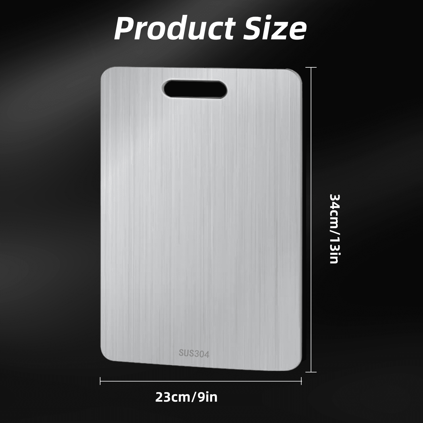 Titanium Cutting Board,Stainless Steel Cutting Boards for Kitchen,Double-Sided Food Grade Cutting Board,Cutting Meat,Cheese,Vegetable,Fruit